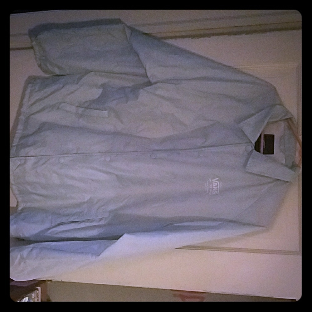 Light blue vans coach jacket XL WORN ONCE
